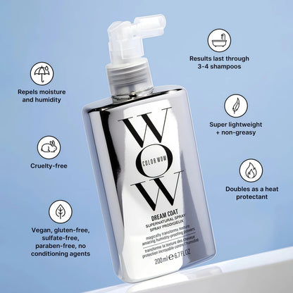 COLOR WOW Dream Coat Supernatural Spray – Keep Your Hair Frizz-Free and Shiny No Matter the Weather with Award-Winning Anti-Humidity Treatment